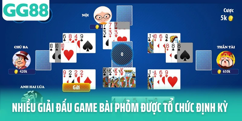 Nhiều giải đấu game bài phỏm được tổ chức định kỳ